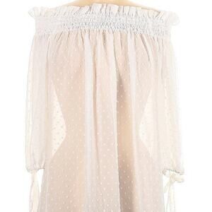 Beach Riot swiss dot off shoulder top L